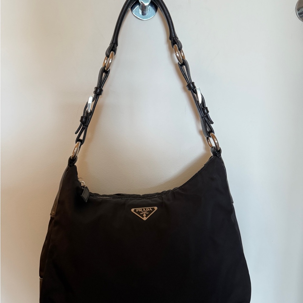 1990s Prada Tessuto Hobo Bag Pristine